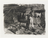 KG 08436
<br/>
Vrouw voert duiven in woonvertrek
<br/>
<em>Bianchi, Mosè di Giosuè (1845-1904)</em>